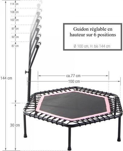 GORILLA SPORTS-Trampoline de Fitness / Gymnastique avec guidon réglable-3