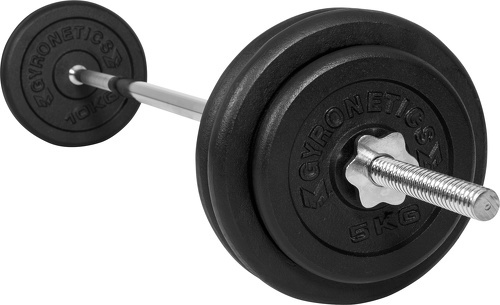 Gyronetics-Gyronetics E-Series set d'haltères en fonte avec barre longue de 56,5kg GN020-1