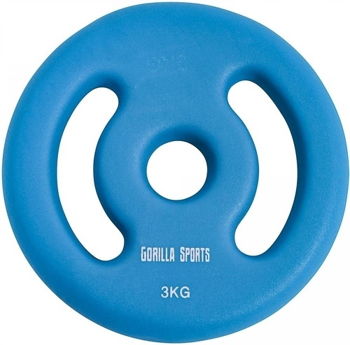 GORILLA SPORTS-Paire de disques à poignées Néoprène - De 2 x 1 à 2 x 5 KG-1