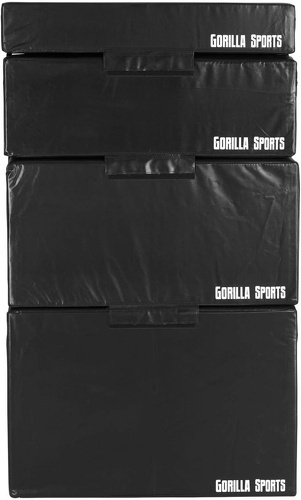 GORILLA SPORTS-Plyoboxs noires en mousse - De 15 à 60 cm de haut-2