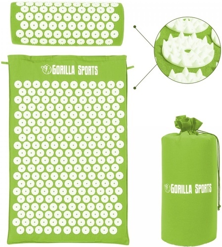 GORILLA SPORTS-Tapis d'acupression avec coussin et sac de transport  ( 7 couleurs)-1