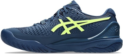 ASICS-Chaussure Homme Asics Gel Resolution 9 Bleu Jaune Toutes surfaces-1