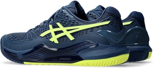 ASICS-Chaussure Homme Asics Gel Resolution 9 Bleu Jaune Toutes surfaces-3