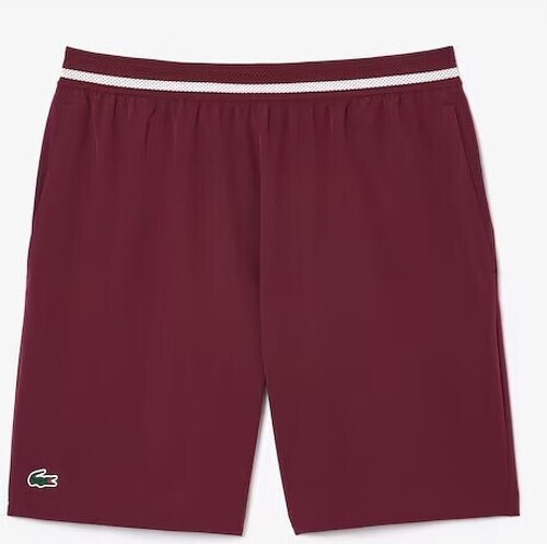 LACOSTE-Lacoste Short Sport Novak Djokovic Stretch Heren Bordeaux Rood-image-1