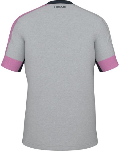 HEAD-T-Shirt Head Padel Tech Gris / Rose-1