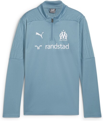 PUMA-Haut d’entraînement à 1/4 zip Olympique de Marseille Enfant et Adolescent-image-1