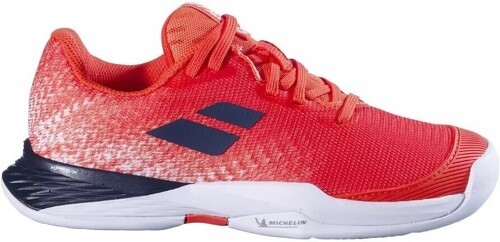 BABOLAT-Chaussures Babolat Jet Mach 3 All Court Junior Rouge / Blanc-image-1
