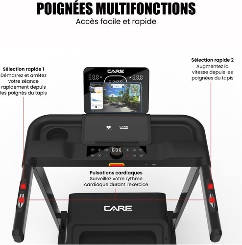 Care-Tapis De Course Connecté 16Km/H Care Jogger Kinomap-2