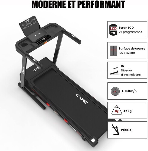 Care-Tapis De Course Connecté 16Km/H Care Jogger Max Kinomap-1