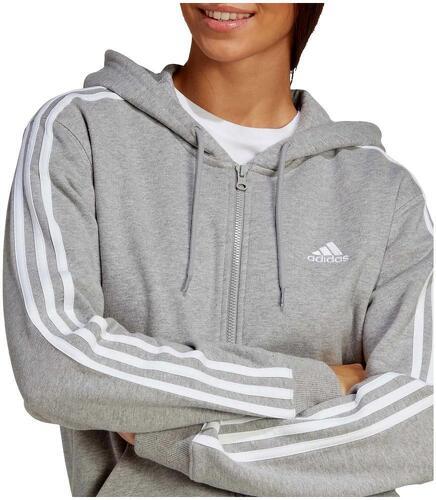 adidas Sportswear-Veste à capuche entièrement zippée en molleton à coupe standard Essentials 3-Stripes-4