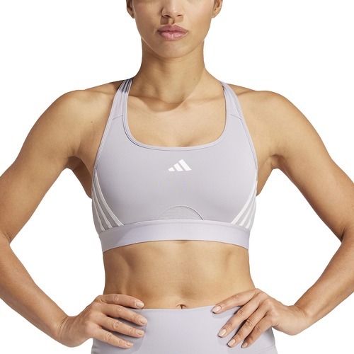 adidas Performance-Brassière de training 3 bandes Powerreact-3