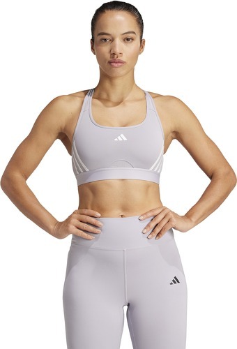 adidas Performance-Brassière de training 3 bandes Powerreact-1