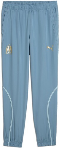 PUMA-Pantalon OM Pre-match Homme 2024/25 Bleu-Vert-image-1