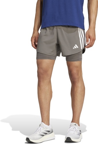 adidas-Pantaloncini 2 In 1 Adidas Own The Run 3 Stripes-1