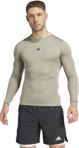 adidas Performance-T-shirt de training manches longues compression TECHFIT-1