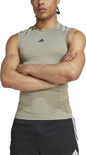 adidas Performance-T-shirt de training sans manches compression TECHFIT-3