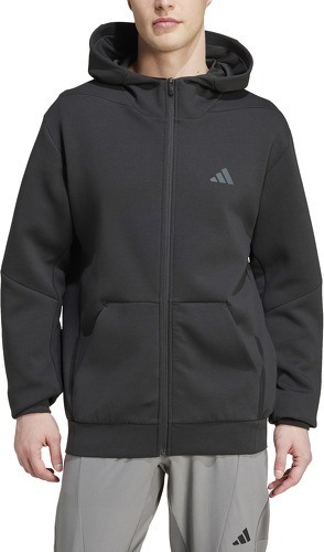 adidas Performance-Veste de survêtement entièrement zippée Designed for Training-3