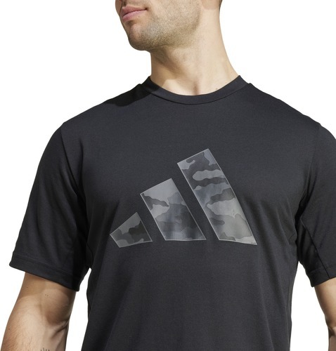 adidas Performance-T-shirt à logo graphique Train Essentials Camo-4