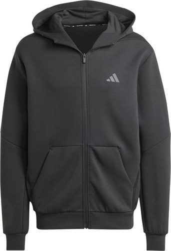 adidas Performance-Veste de survêtement entièrement zippée Designed for Training-0