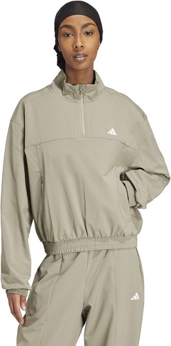 adidas Performance-Veste de survêtement toile zip 1/4 AEROREADY Train Essentials-1