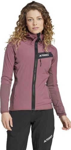 adidas Performance-Veste coupe-vent à capuche en molleton Terrex Techrock-1