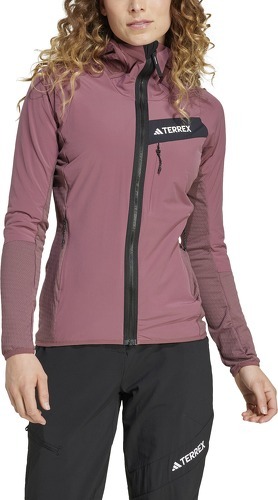 adidas Performance-Veste coupe-vent à capuche en molleton Terrex Techrock-4