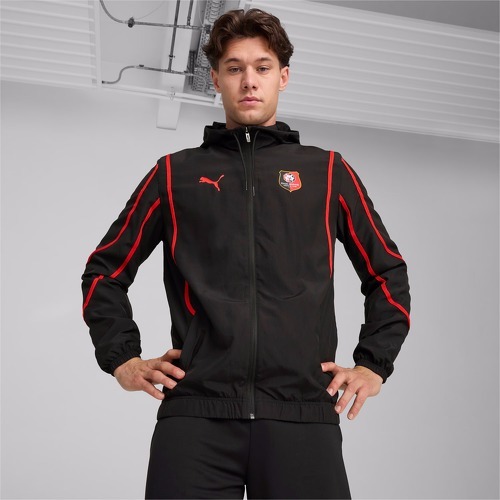 PUMA-Veste Imperméable Prematch Stade Rennais 2024/25-1