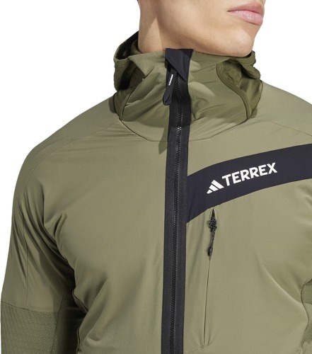 adidas Performance-Veste coupe-vent à capuche en molleton Terrex Techrock-4