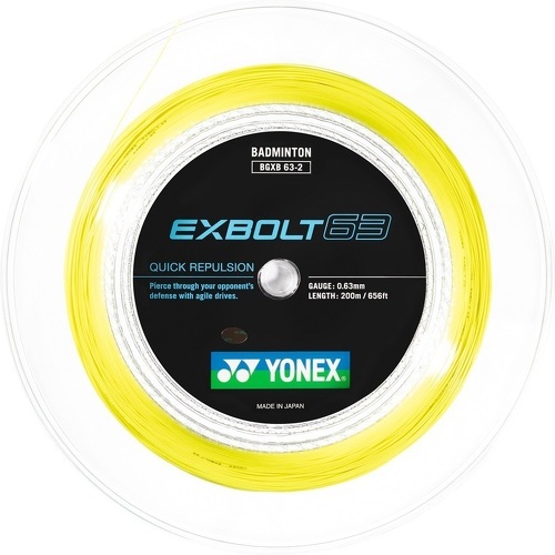 YONEX-Cordage De Badminton Yonex Exbolt 63 (Contrôle) Rouleau De 200M-0