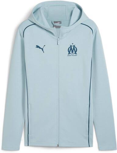 PUMA-Veste à Capuche OM Casuals Homme 2024/25 Bleu Ciel-image-1