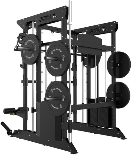 Titanium Strength-Multipower - Machine Smith avec Double Poulie + Pile de Poids de 200 kg Inclus B200 V3-4