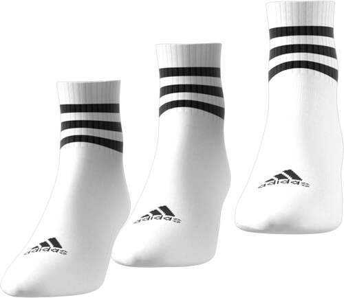 adidas Performance-Chaussettes moletonnées mi-montantes à 3 bandes Sportswear (3 paires)-2