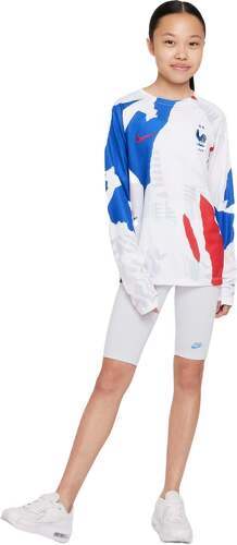 NIKE-Maillot Manches Longues Pré-Match France Blanc/Bleu/Rouge Junior-4