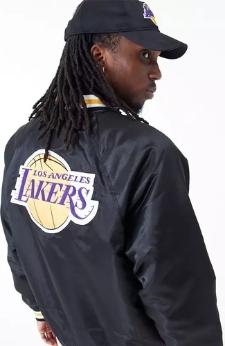 NEW ERA-Bomber NBA Los Angeles Lakers New Era Applique Satin Noir-2