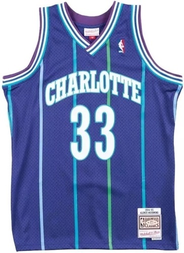 Mitchell & Ness-Nba Alonzo Mourning Charlotte Hornets 1994-95 Hardwood Classic Swingman Marine - Maillot de basket-0