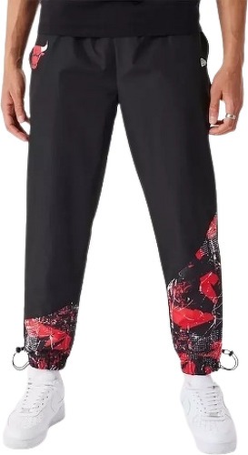 NEW ERA-Pantalon NBA Chicago Bulls New Era Panel Track Noir pour Homme-0