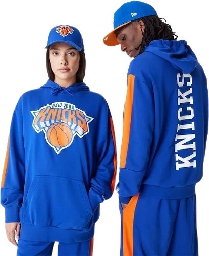 NEW ERA-Sweat à Capuche NBA New York Knicks New Era Color Block Oversize Bleu-image-1