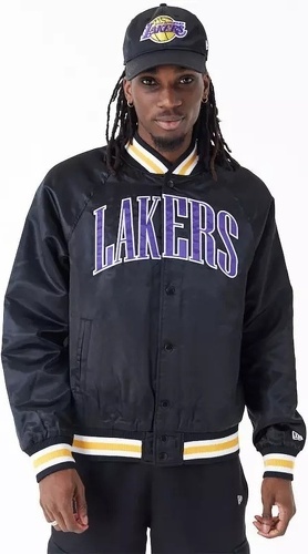 NEW ERA-Bomber NBA Los Angeles Lakers New Era Applique Satin Noir-image-1