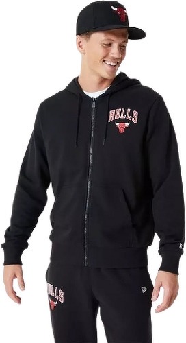 NEW ERA-Sweat à Capuche zippé NBA Chicago Bulls New Era Essential Black-0