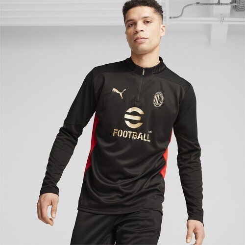 PUMA-Haut D'Entraînement À 1/4 Zip Ac Milan-3