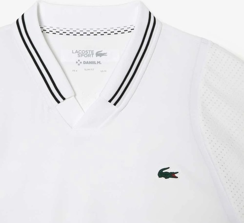 LACOSTE-Polo Lacoste Tennis x Daniil Medvedev Blanc-1