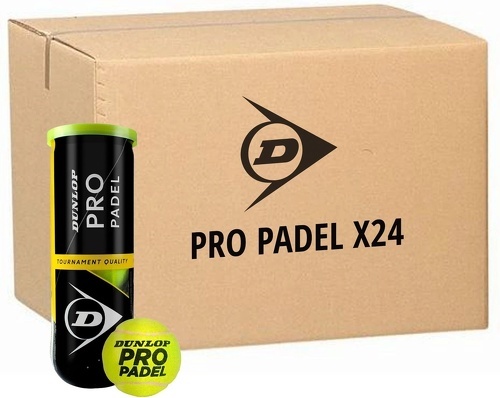 DUNLOP-Carton 24 tubes de 3 balles Dunlop Pro Padel-0