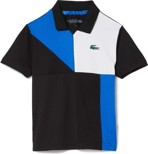LACOSTE-Polo Lacoste Sport Junior Color-Bloc Noir / Bleu-0