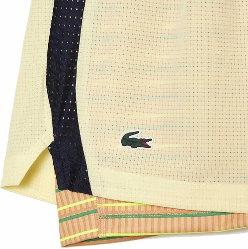 LACOSTE-Short Lacoste Performance Roland Garros Femme Jaune-2