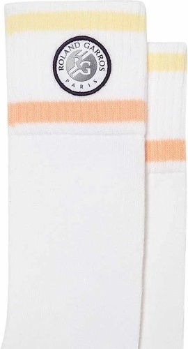 LACOSTE-Chaussettes Lacoste Roland Garros Blanc-1