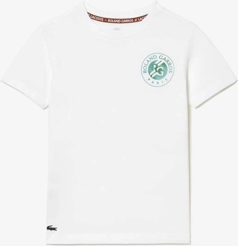 LACOSTE-T-shirt Lacoste Sport Roland Garros Junior Blanc-0