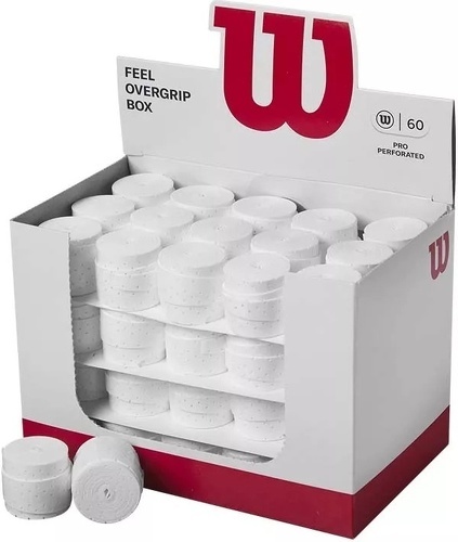 WILSON-Boîte 60 Pcs Overgrip Wilson Pro Perforated White-image-1