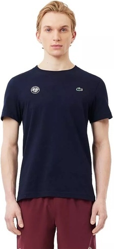 LACOSTE-T-Shirt Lacoste Tennis Roland Garros Bleu Marine-1