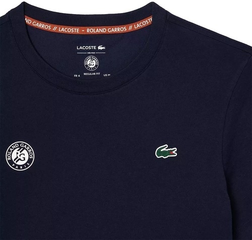 LACOSTE-T-Shirt Lacoste Tennis Roland Garros Bleu Marine-3