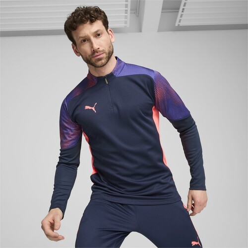 PUMA-Haut à 1/4 zip individualFINAL Homme-3